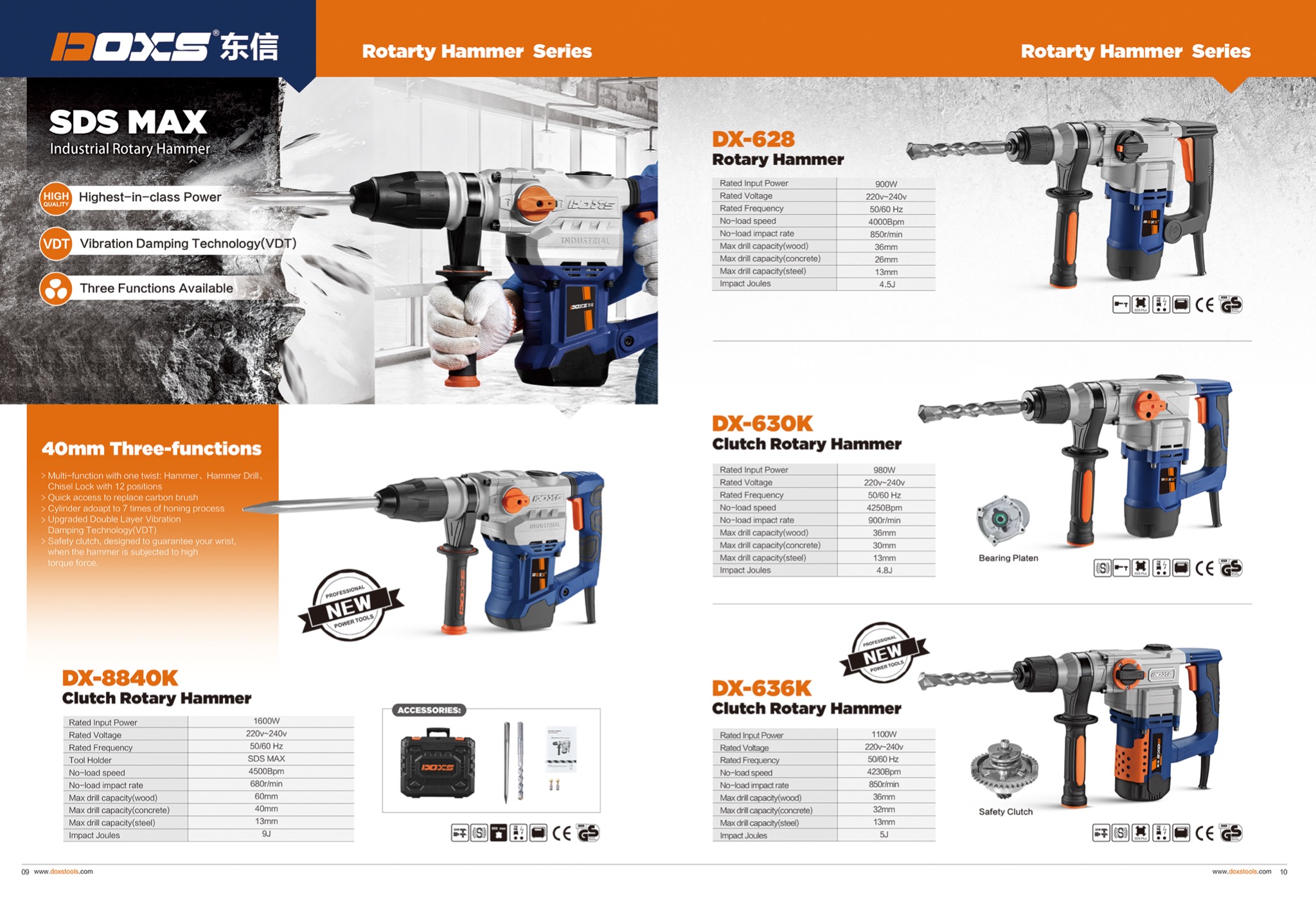 Rotary Hammer Series (DX-628 / DX-630K / DX-636K / DX-8840K)